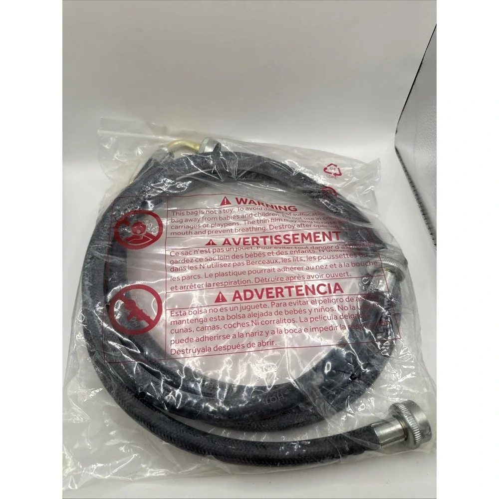 4FT Stainless Steel Washing Machine Hoses 2 Pack Hot Cold Water Supply Line
